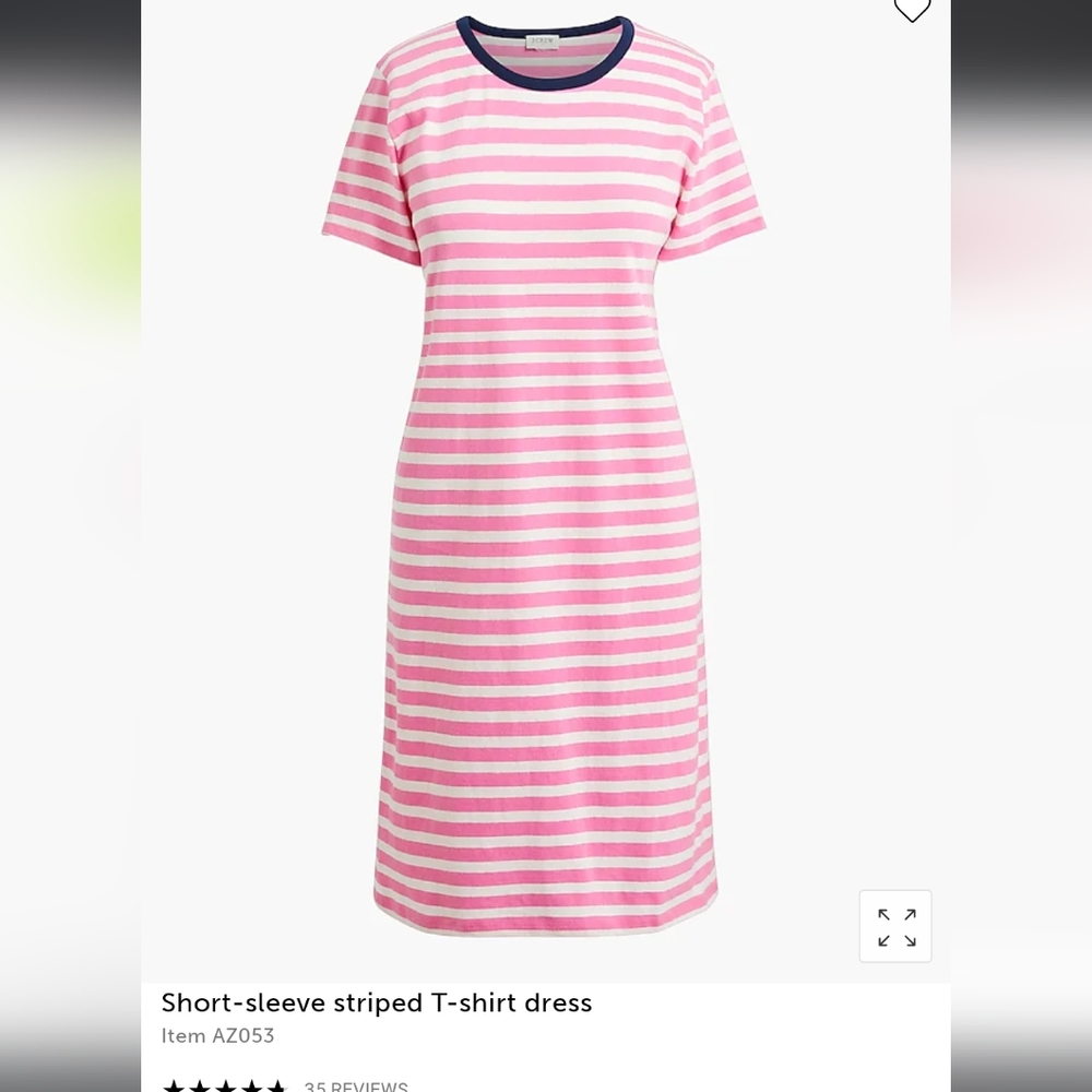 Nwt JCrew short sleeve striped t-shirt dress